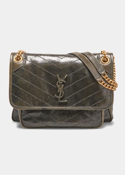 ysl niki greyish brown|niki monogram YSL.